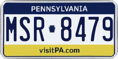PA license plate MSR8479