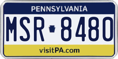 PA license plate MSR8480