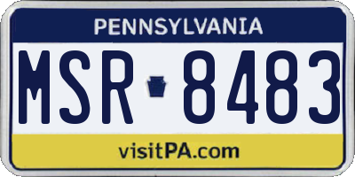 PA license plate MSR8483