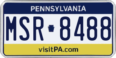 PA license plate MSR8488