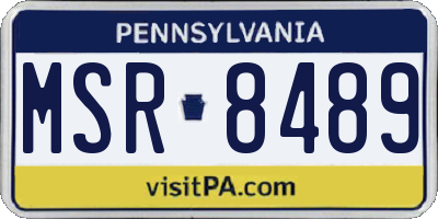 PA license plate MSR8489