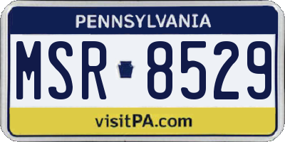 PA license plate MSR8529