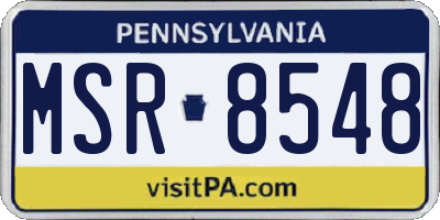PA license plate MSR8548