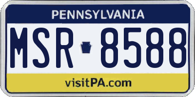 PA license plate MSR8588