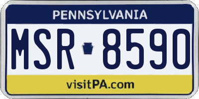 PA license plate MSR8590