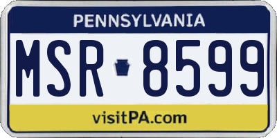 PA license plate MSR8599