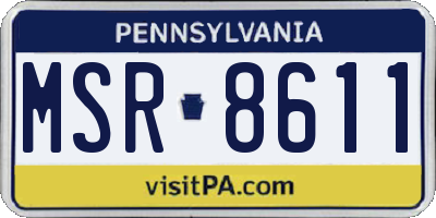 PA license plate MSR8611