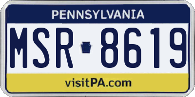 PA license plate MSR8619