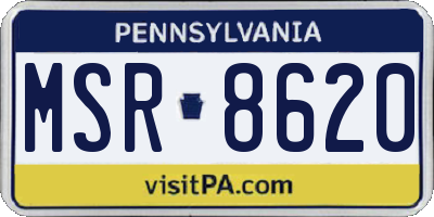 PA license plate MSR8620