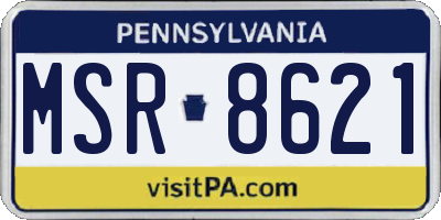 PA license plate MSR8621