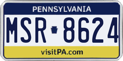 PA license plate MSR8624