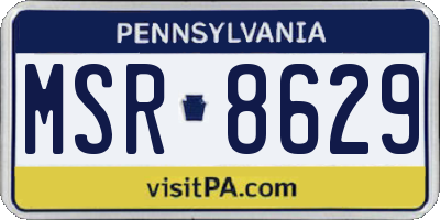 PA license plate MSR8629