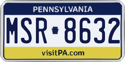 PA license plate MSR8632