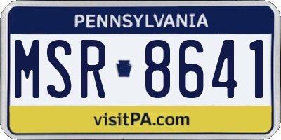 PA license plate MSR8641