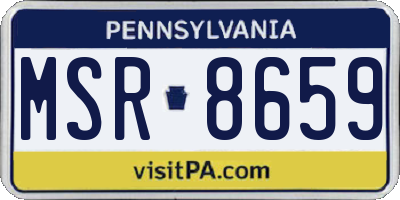 PA license plate MSR8659
