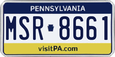 PA license plate MSR8661