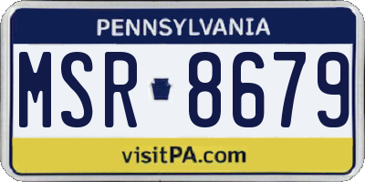 PA license plate MSR8679