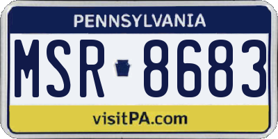 PA license plate MSR8683