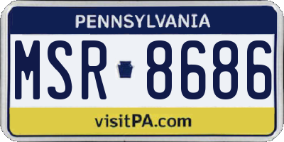 PA license plate MSR8686