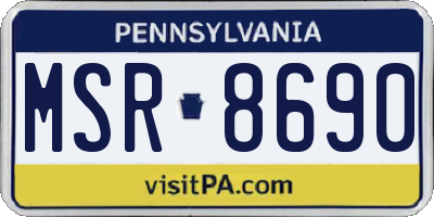 PA license plate MSR8690