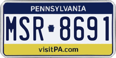PA license plate MSR8691