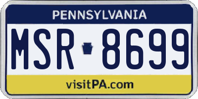 PA license plate MSR8699