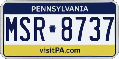 PA license plate MSR8737