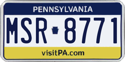 PA license plate MSR8771