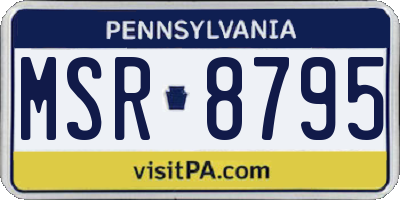 PA license plate MSR8795