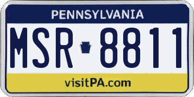 PA license plate MSR8811