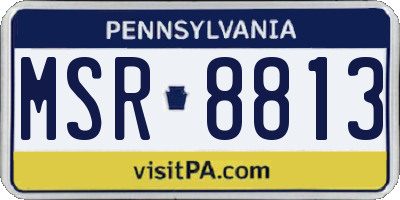 PA license plate MSR8813