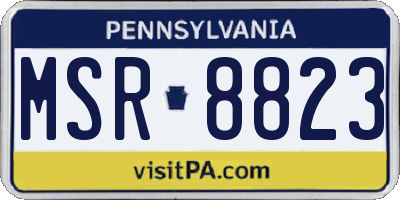 PA license plate MSR8823