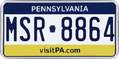 PA license plate MSR8864