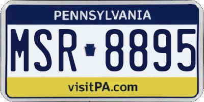 PA license plate MSR8895