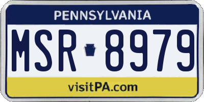 PA license plate MSR8979