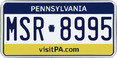 PA license plate MSR8995