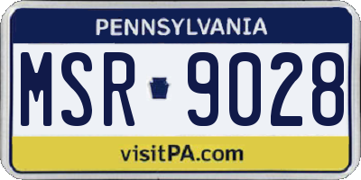 PA license plate MSR9028