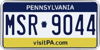 PA license plate MSR9044