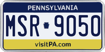 PA license plate MSR9050