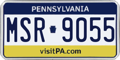 PA license plate MSR9055