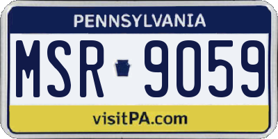 PA license plate MSR9059