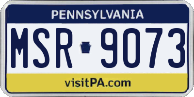 PA license plate MSR9073