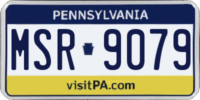 PA license plate MSR9079