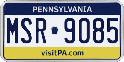 PA license plate MSR9085