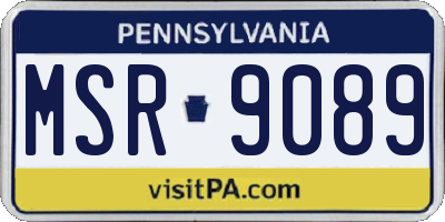PA license plate MSR9089