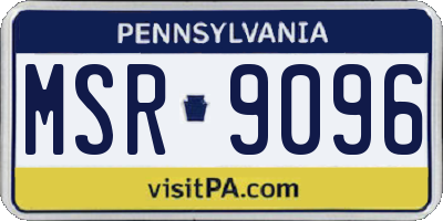PA license plate MSR9096