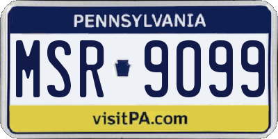 PA license plate MSR9099