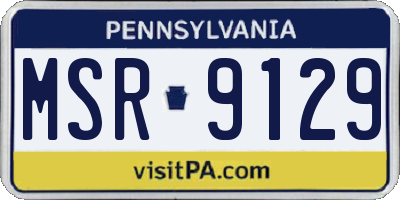 PA license plate MSR9129