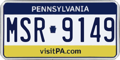 PA license plate MSR9149