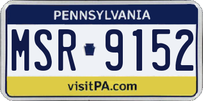 PA license plate MSR9152